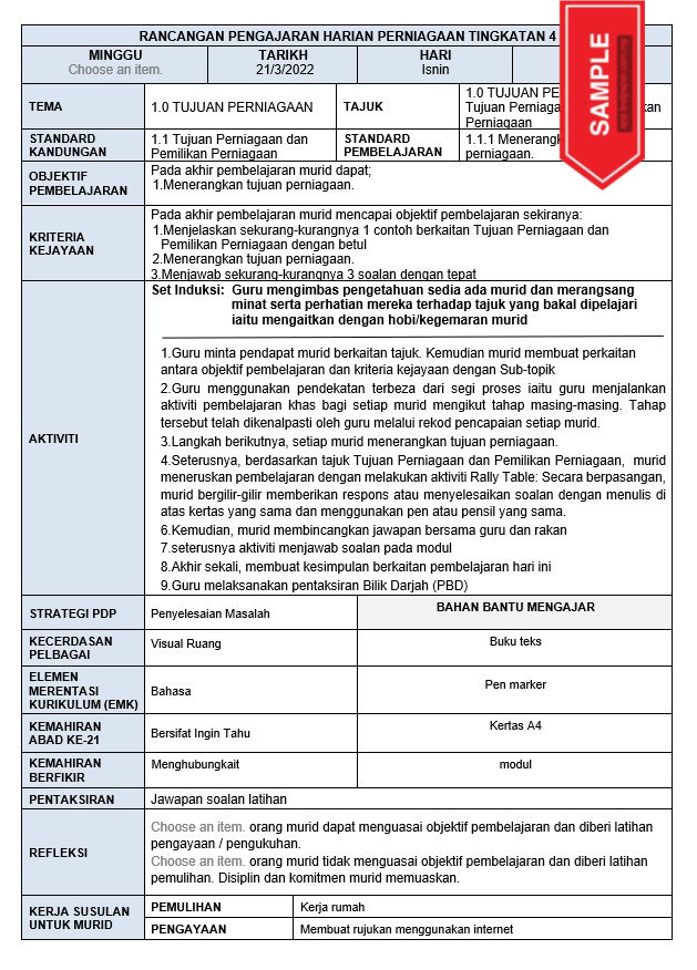 Contoh Rph Pembelajaran Masteri / 2 - Aileen Ullrich